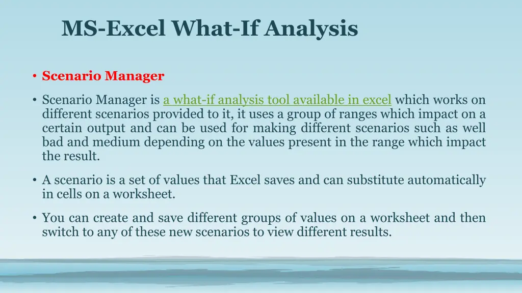 ms excel what if analysis 2