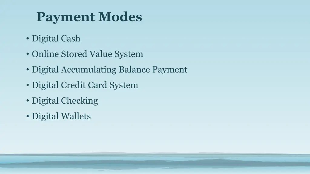 payment modes
