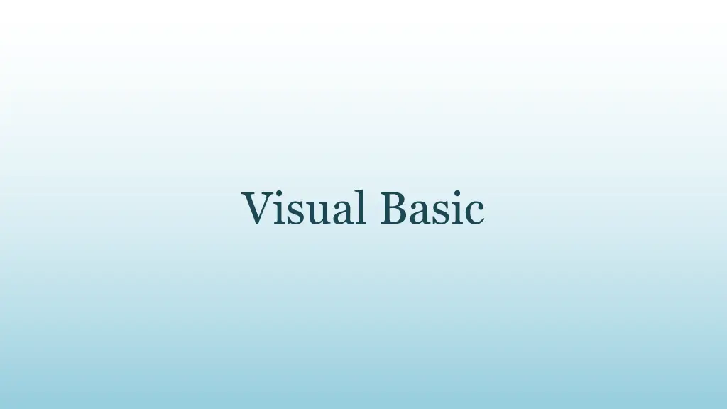 visual basic