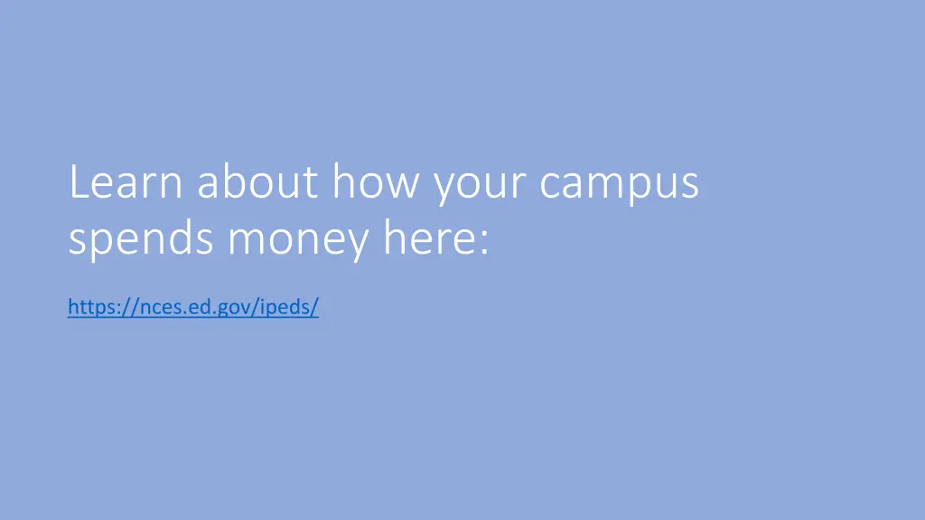 learn about how your campus spends money here