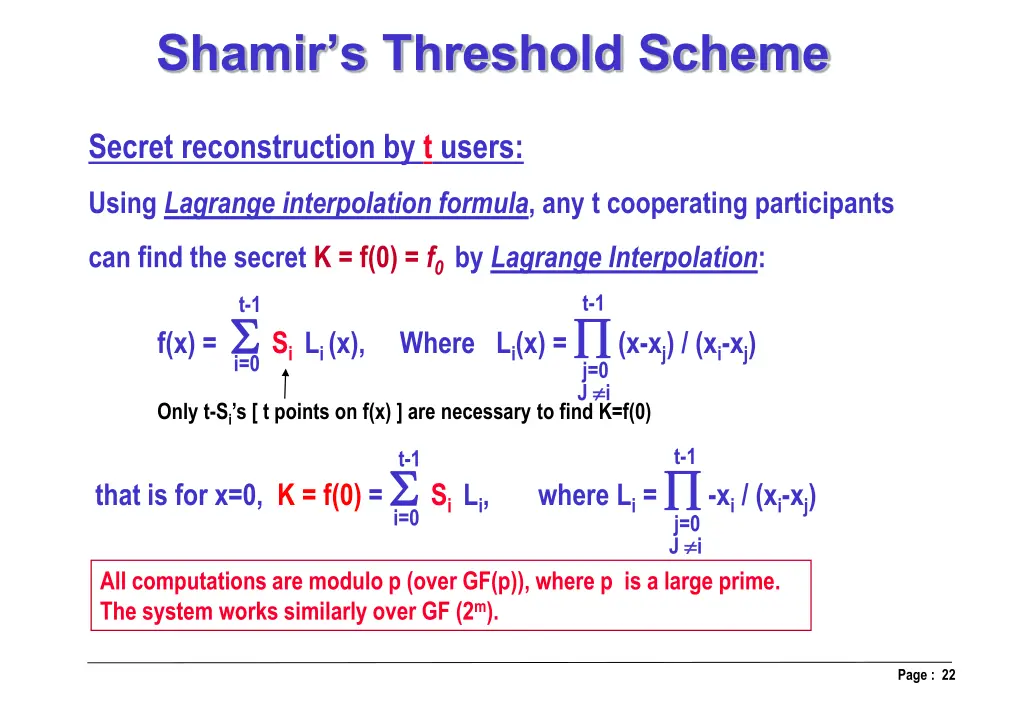 shamir s threshold scheme 1