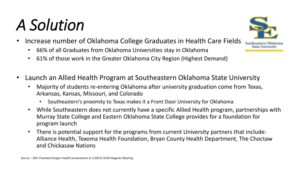 a solution a solution increase number of oklahoma