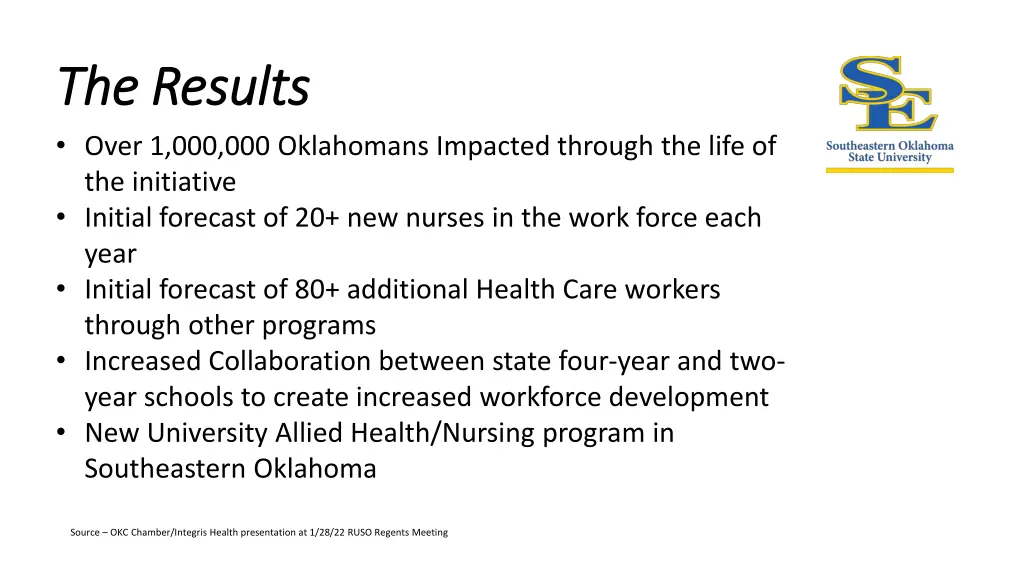 the results the results over 1 000 000 oklahomans