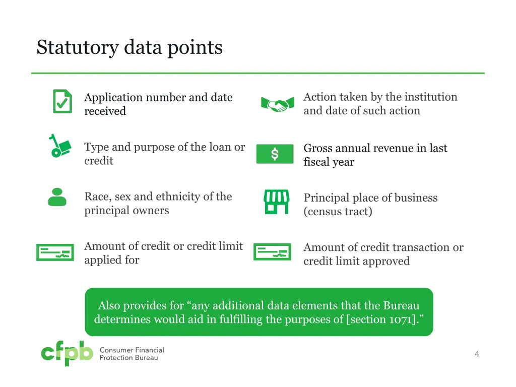 statutory data points