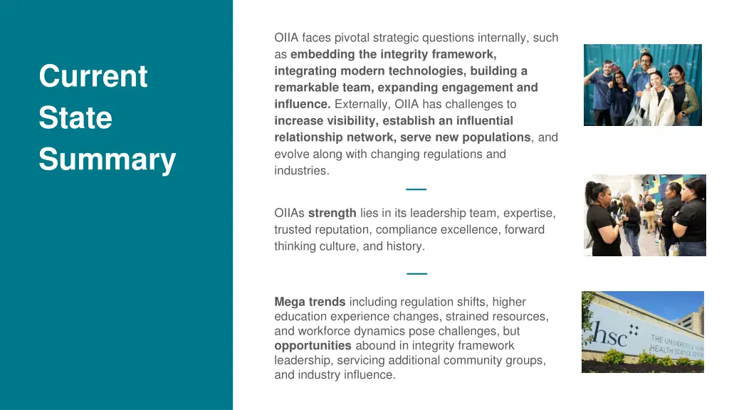 oiia faces pivotal strategic questions internally