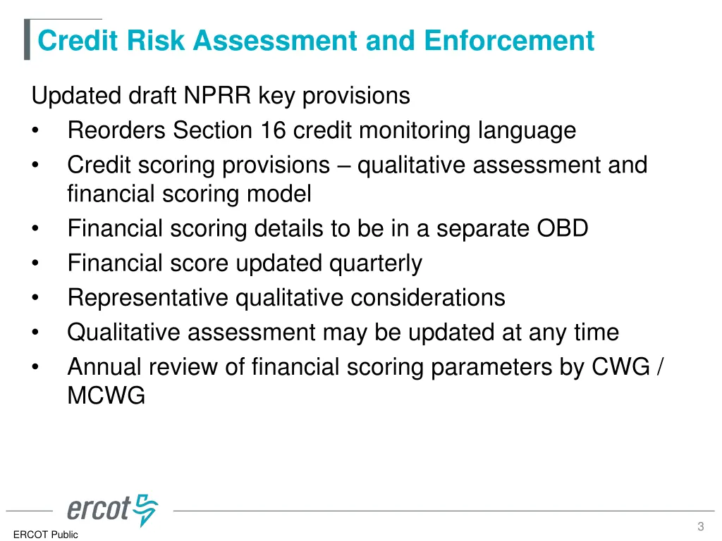 credit risk assessment and enforcement 1
