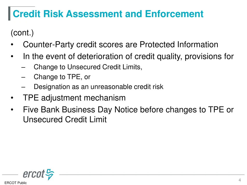 credit risk assessment and enforcement 2