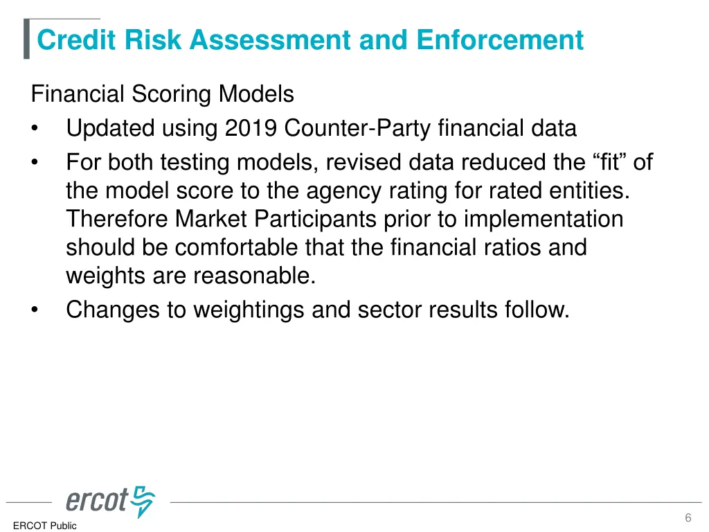 credit risk assessment and enforcement 4