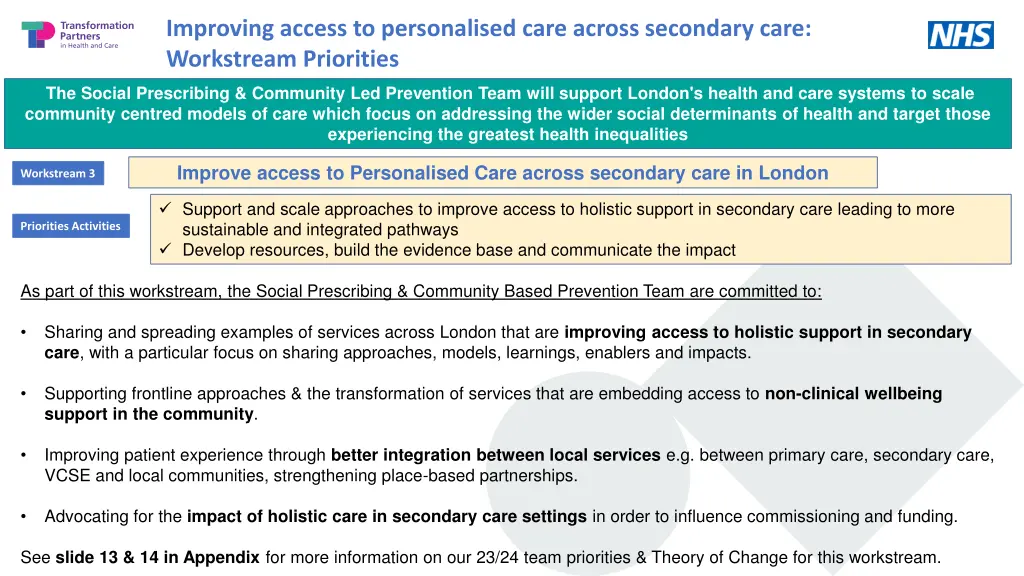 improving access to personalised care across