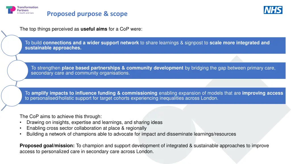 proposed purpose scope