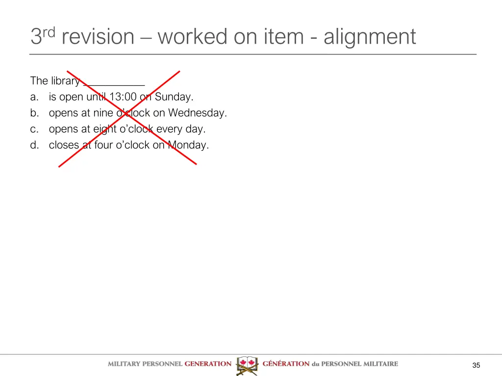 3 rd revision worked on item alignment