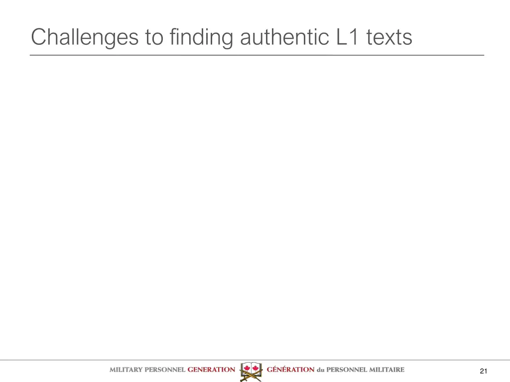 challenges to finding authentic l1 texts