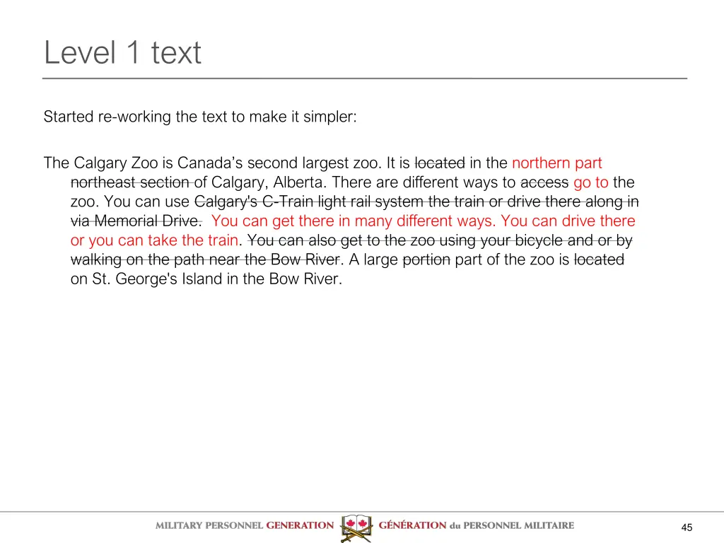 level 1 text