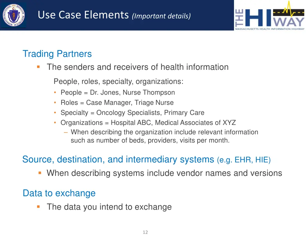 use case elements important details
