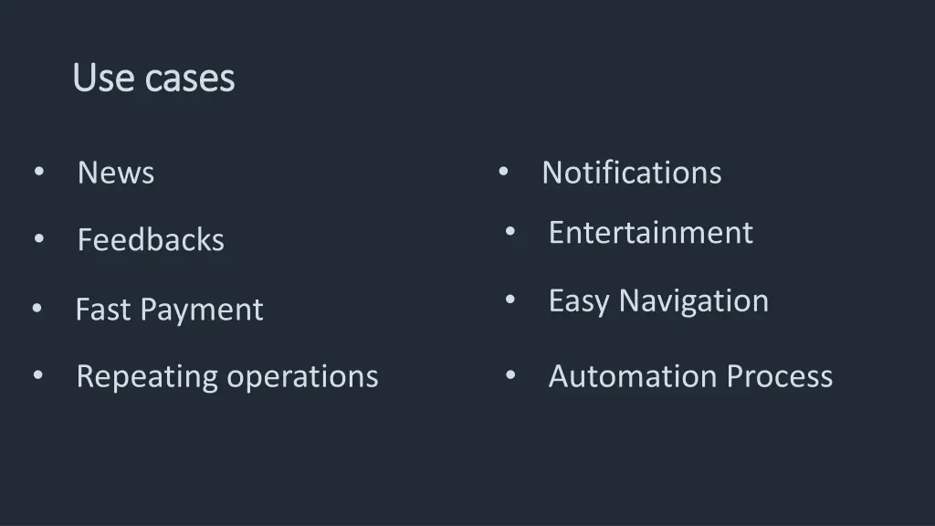 use cases use cases