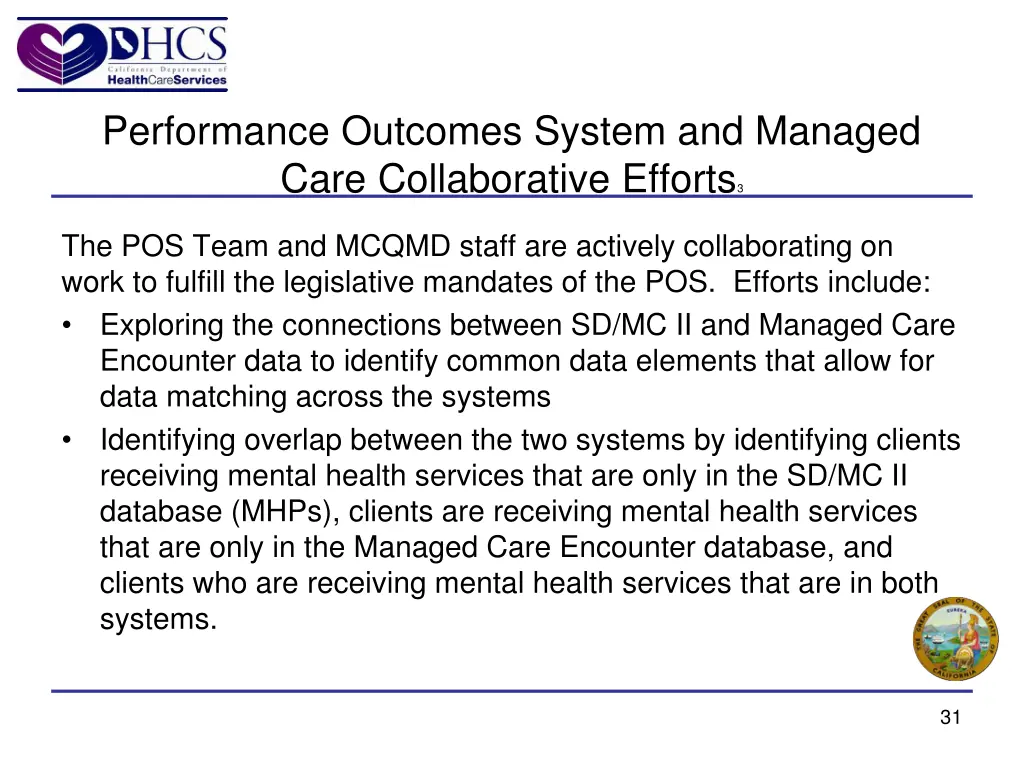 performance outcomes system and managed care 2