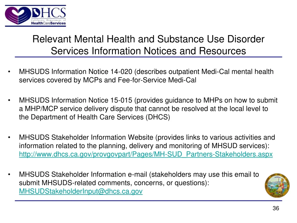 relevant mental health and substance use disorder