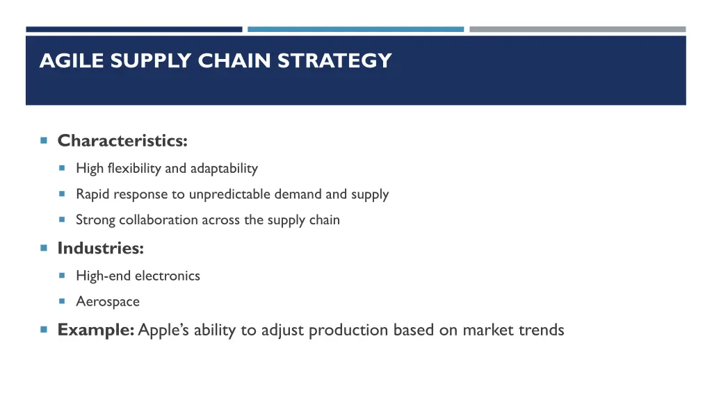 agile supply chain strategy
