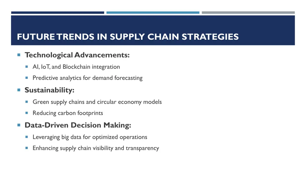 future trends in supply chain strategies
