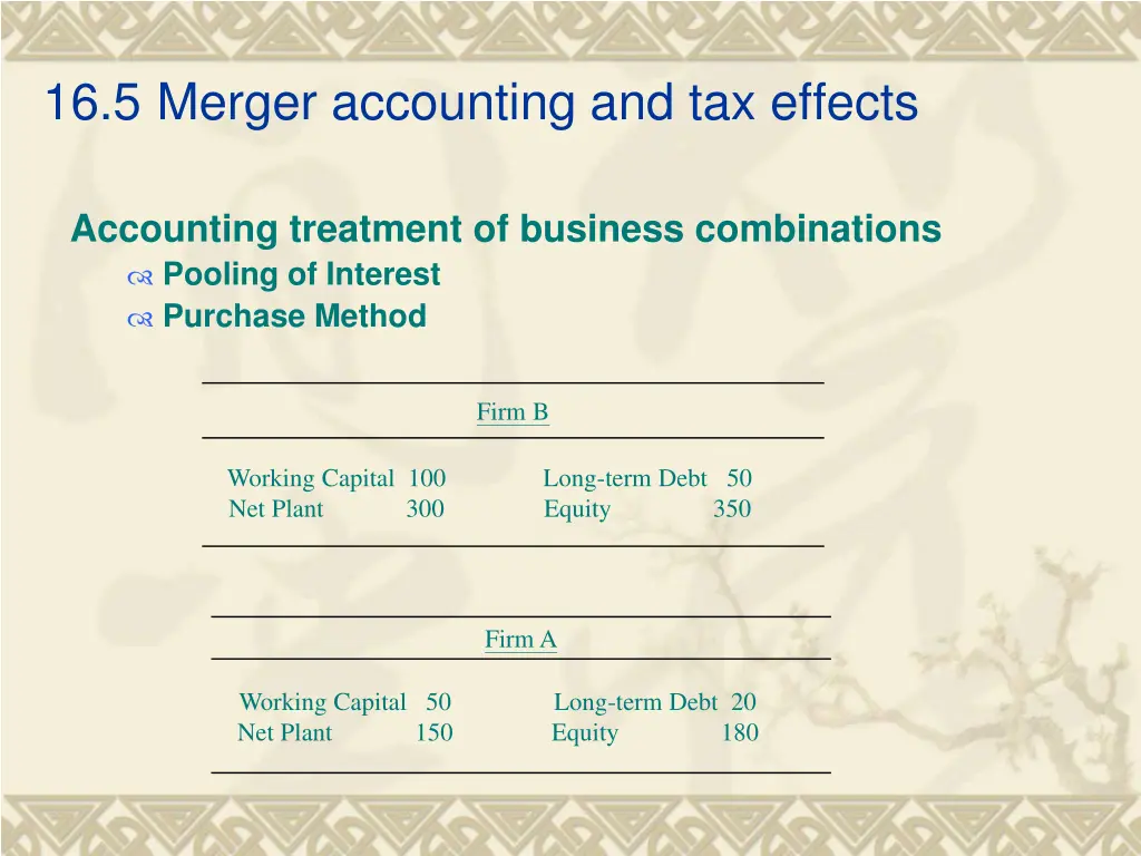 16 5 merger accounting and tax effects 2