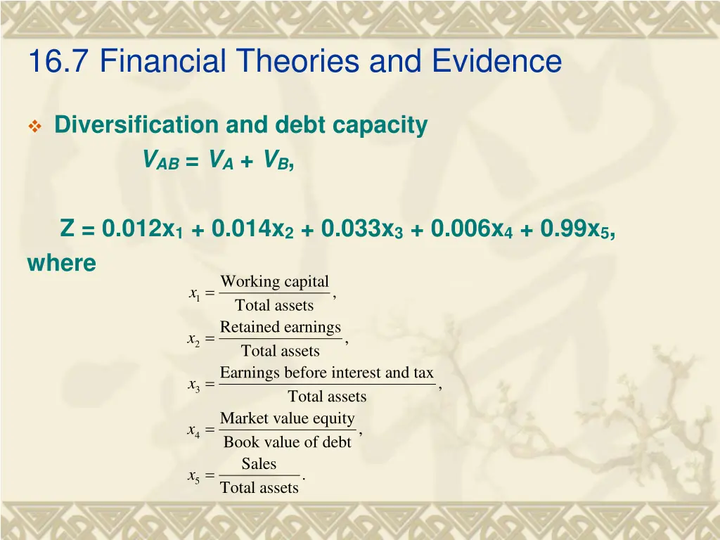 16 7 financial theories and evidence