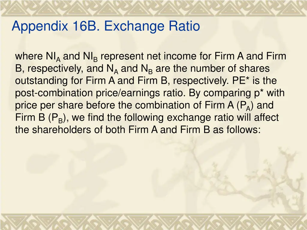 appendix 16b exchange ratio 5