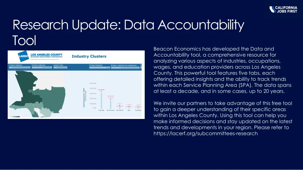research update data accountability tool