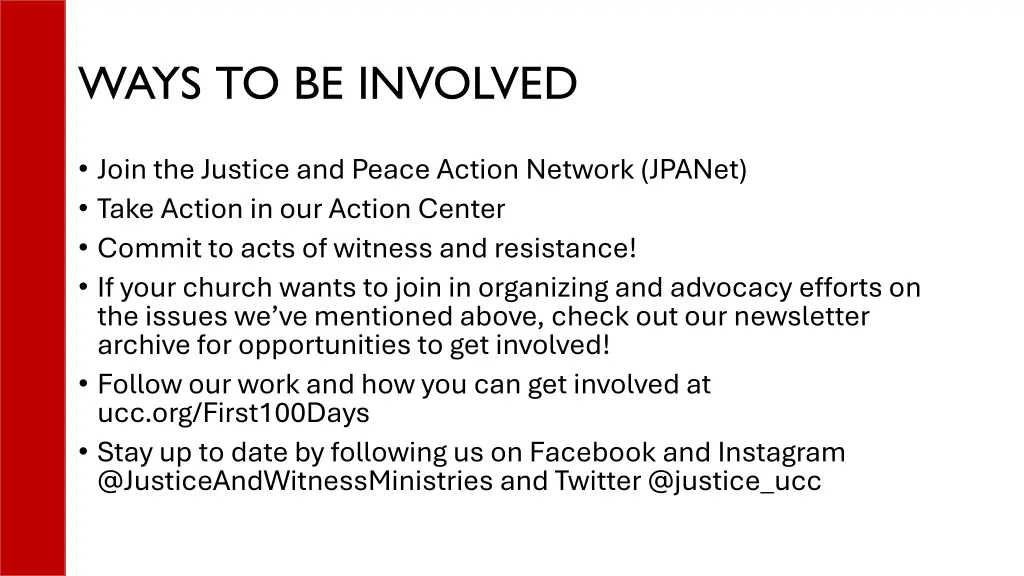 ways to be involved
