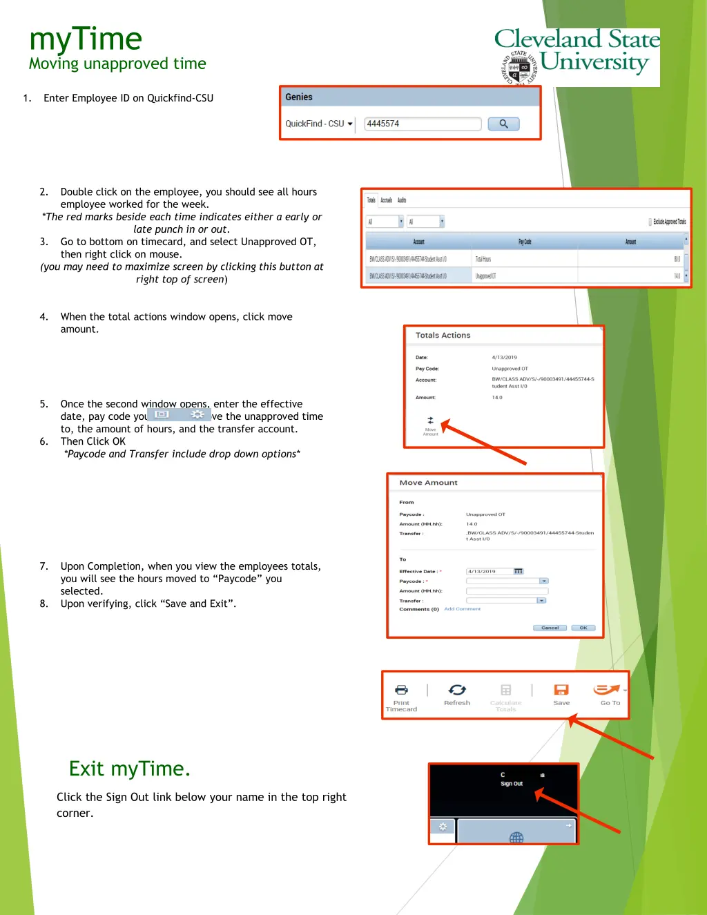 mytime moving unapproved time