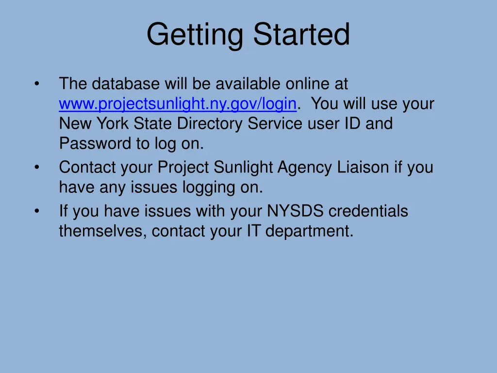 getting started