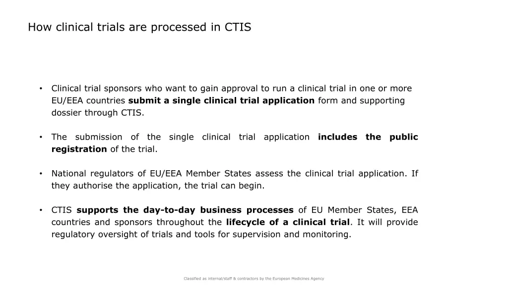 how clinical trials are processed in ctis