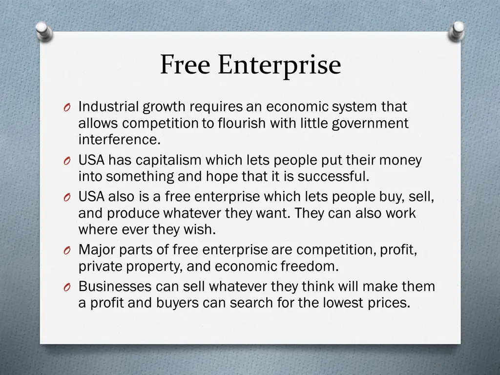 free enterprise