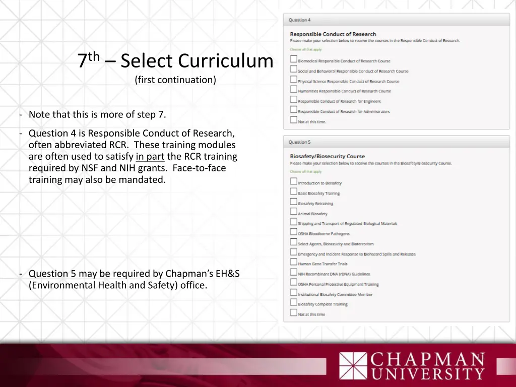 7 th select curriculum first continuation