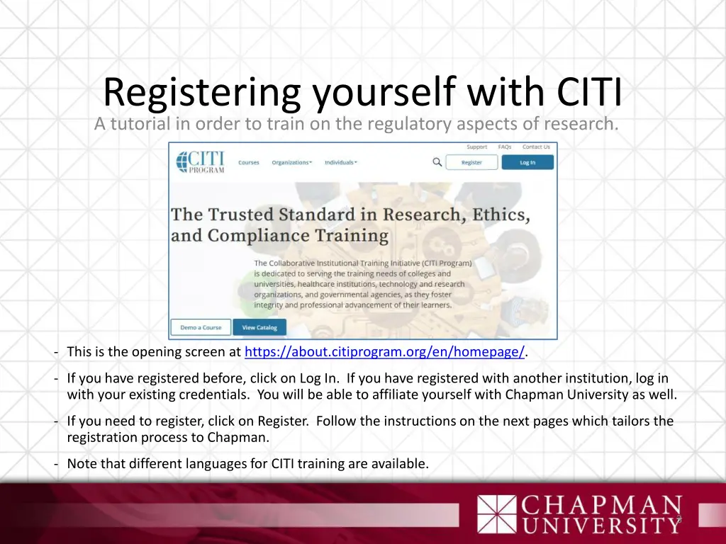 registering yourself with citi a tutorial