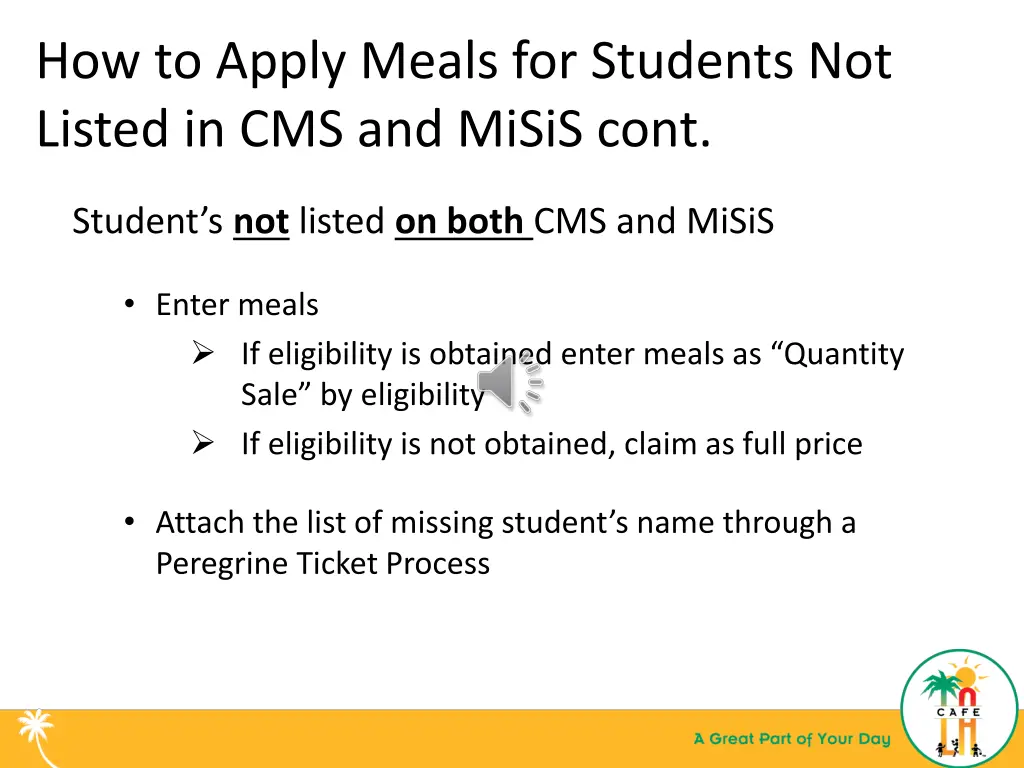 how to apply meals for students not listed 1