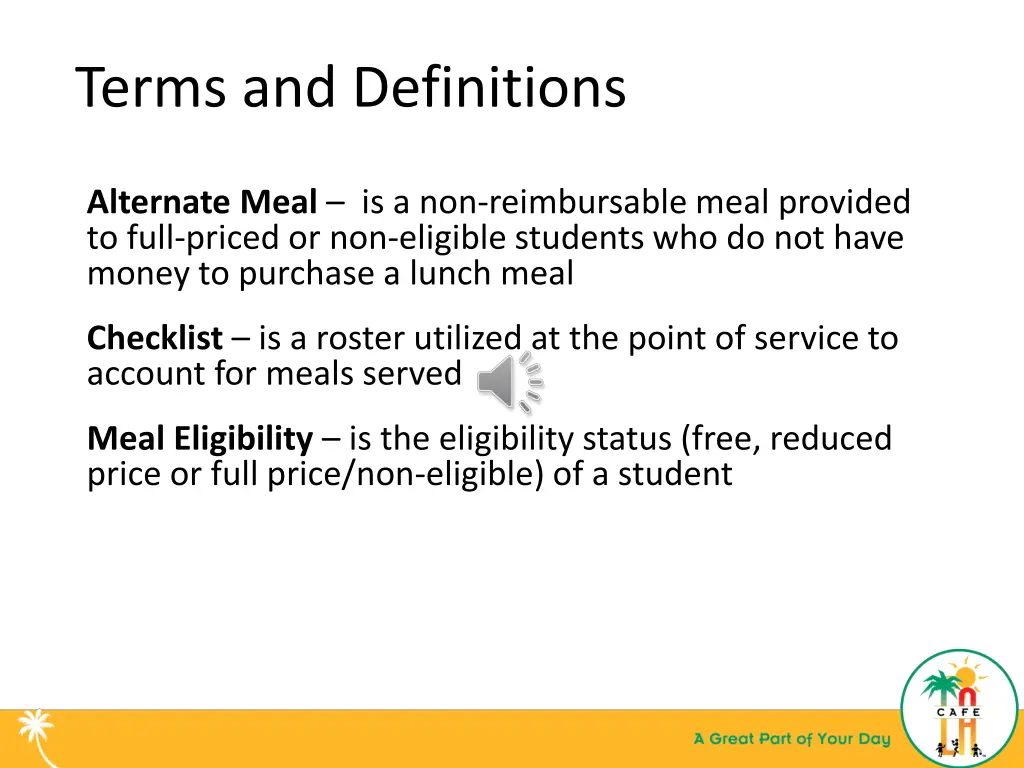 terms and definitions