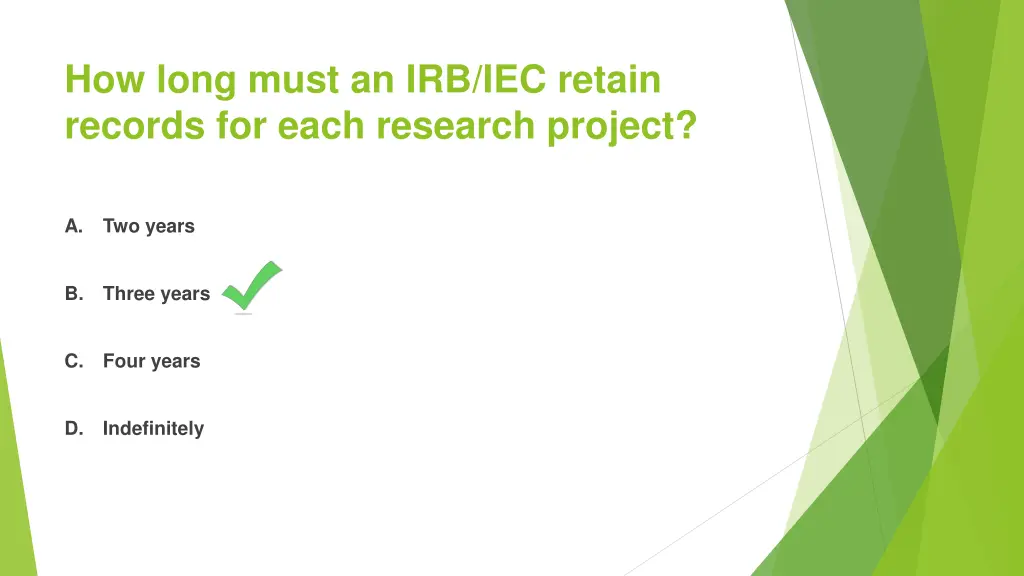 how long must an irb iec retain records for each