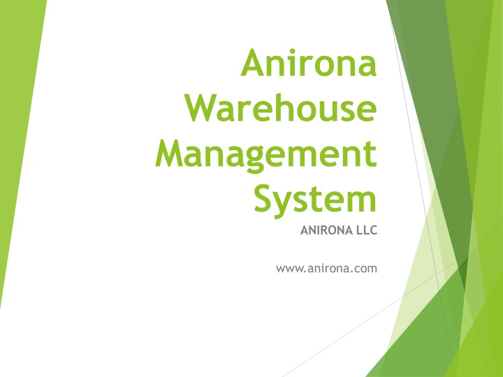 anirona warehouse management system
