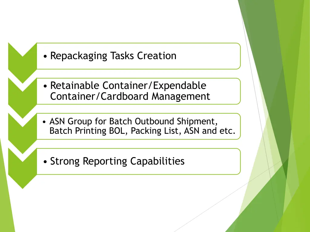repackaging tasks creation