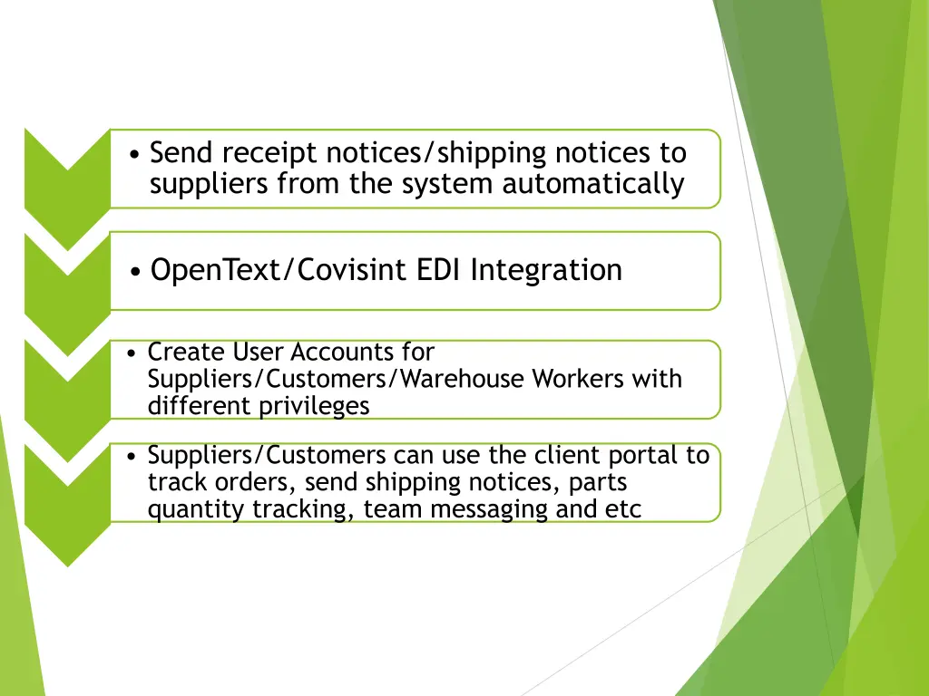 send receipt notices shipping notices