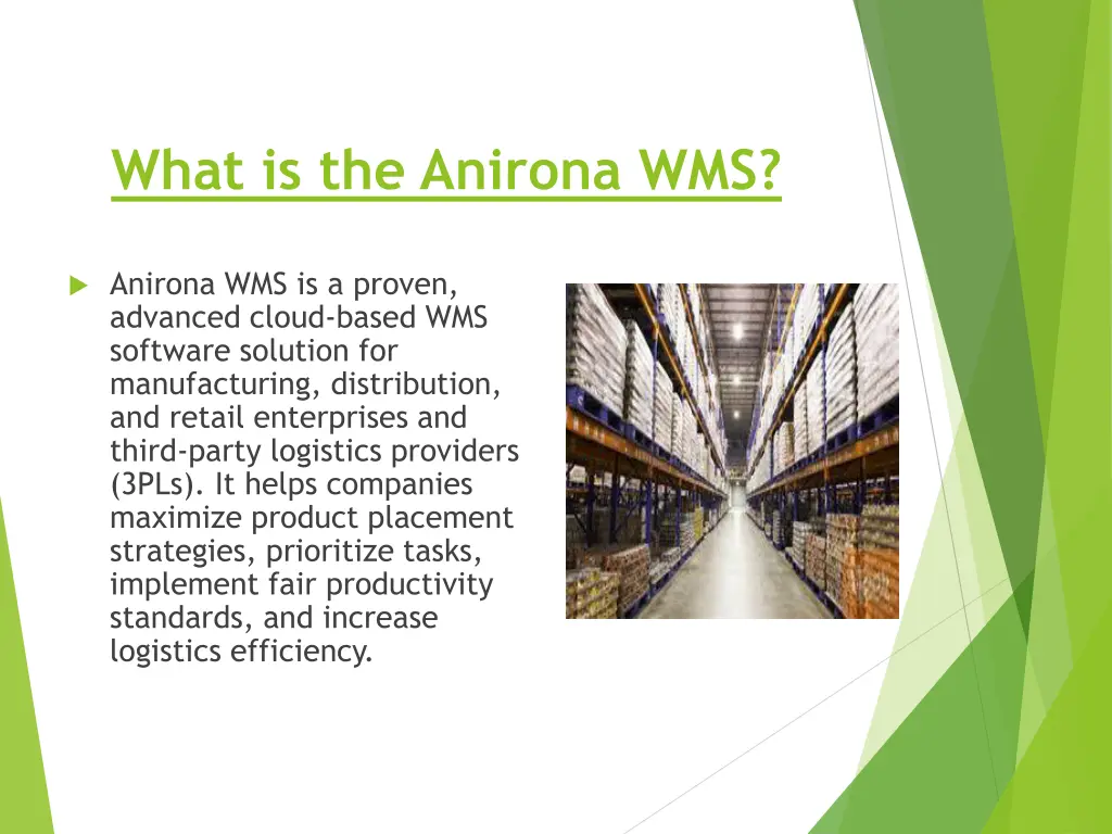 what is the anirona wms