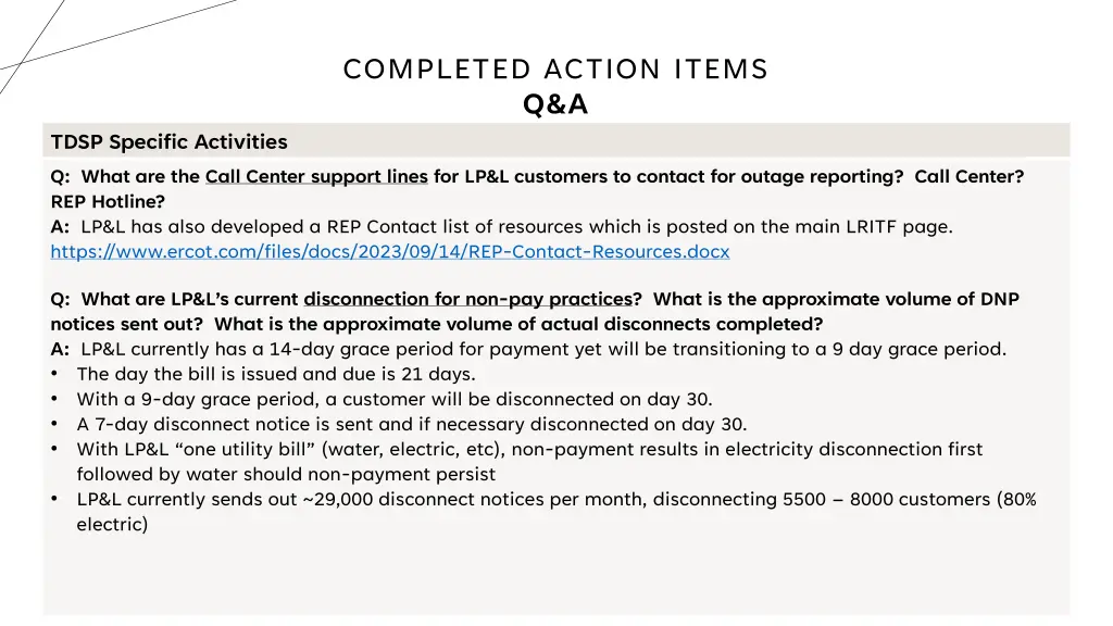 completed action items q a 5