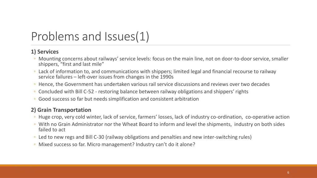 problems and issues 1