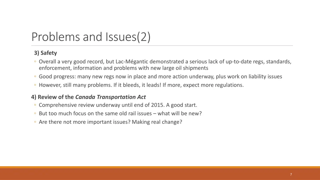 problems and issues 2