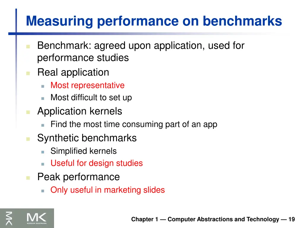 measuring performance on benchmarks