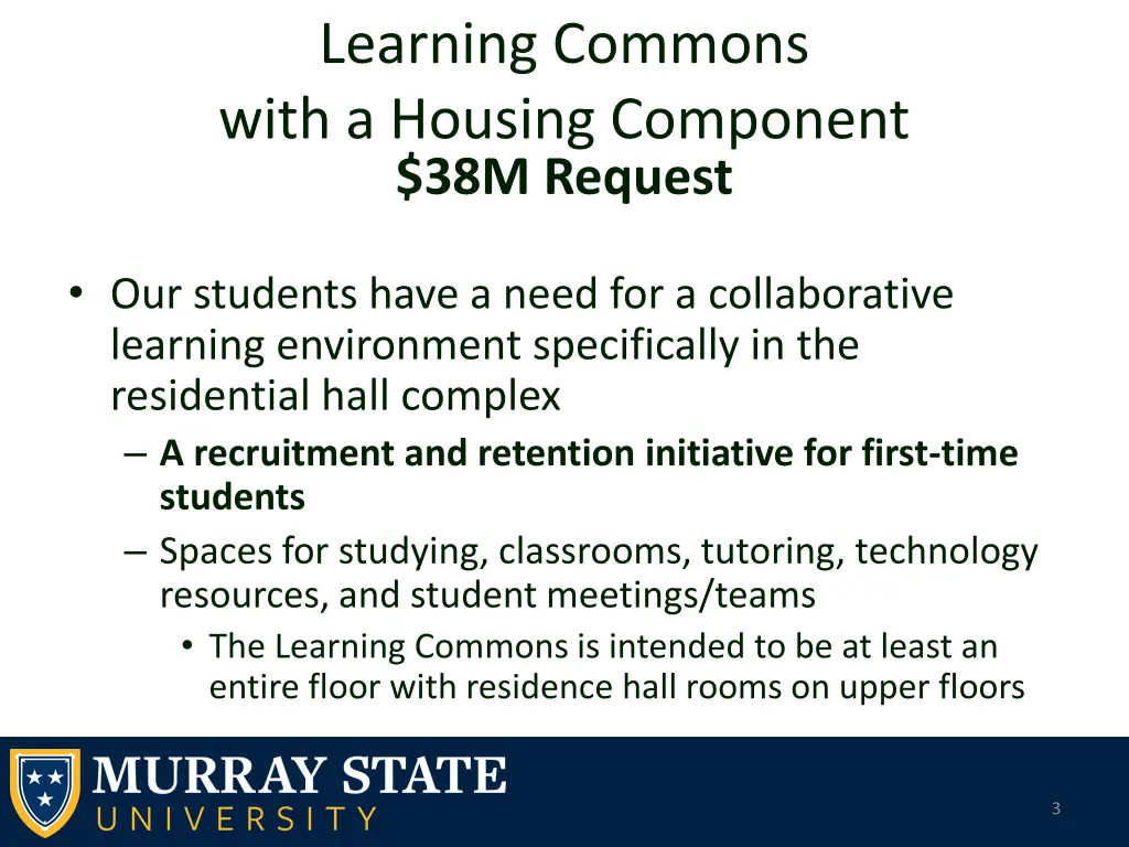 learning commons with a housing component