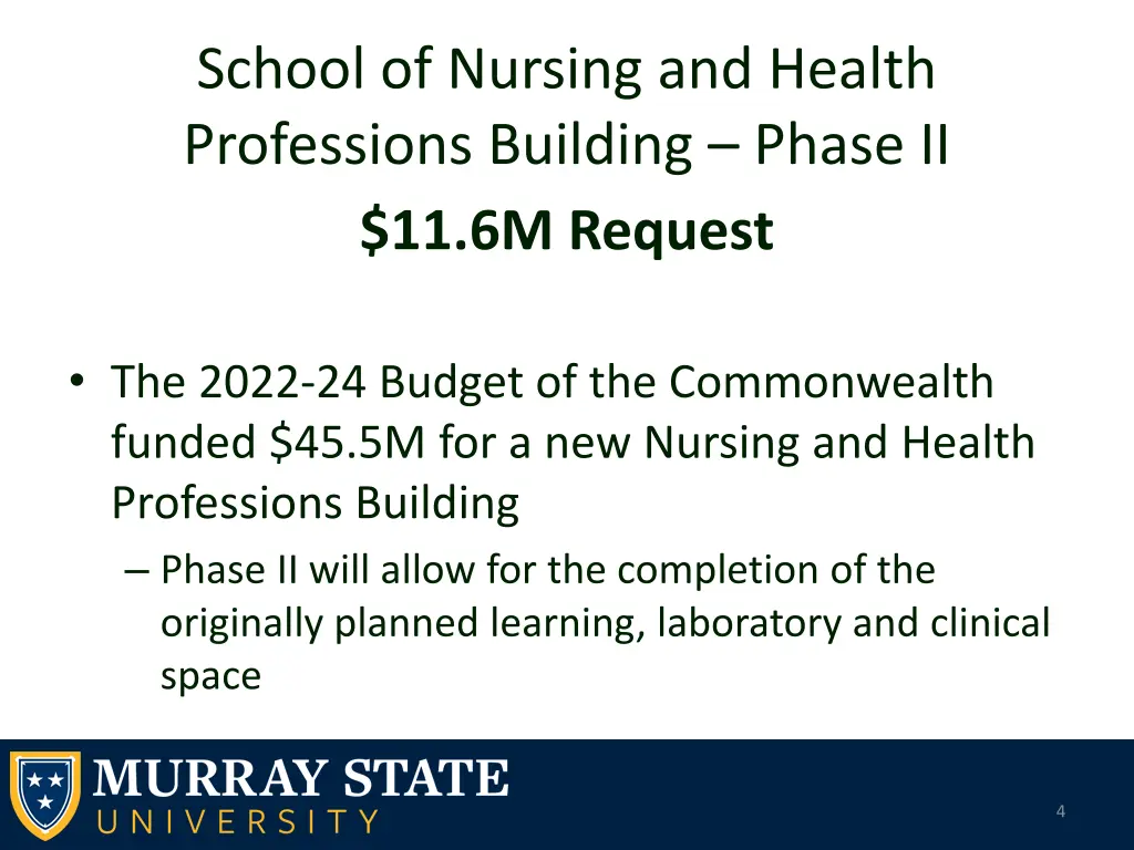 school of nursing and health professions building