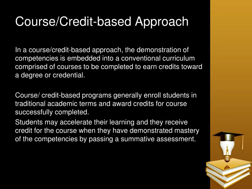course credit based approach