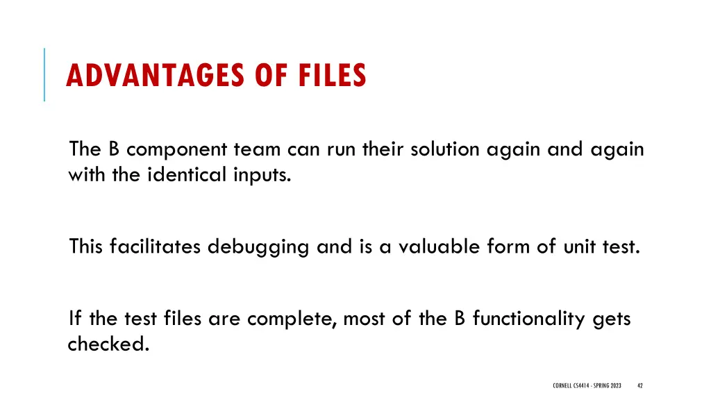 advantages of files