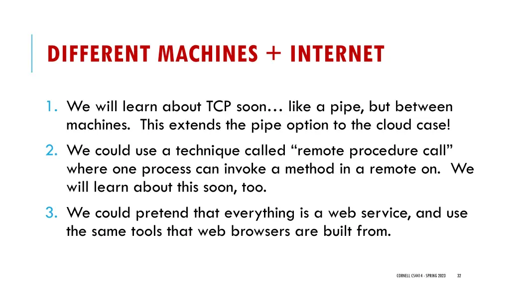 different machines internet
